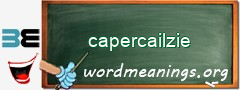 WordMeaning blackboard for capercailzie